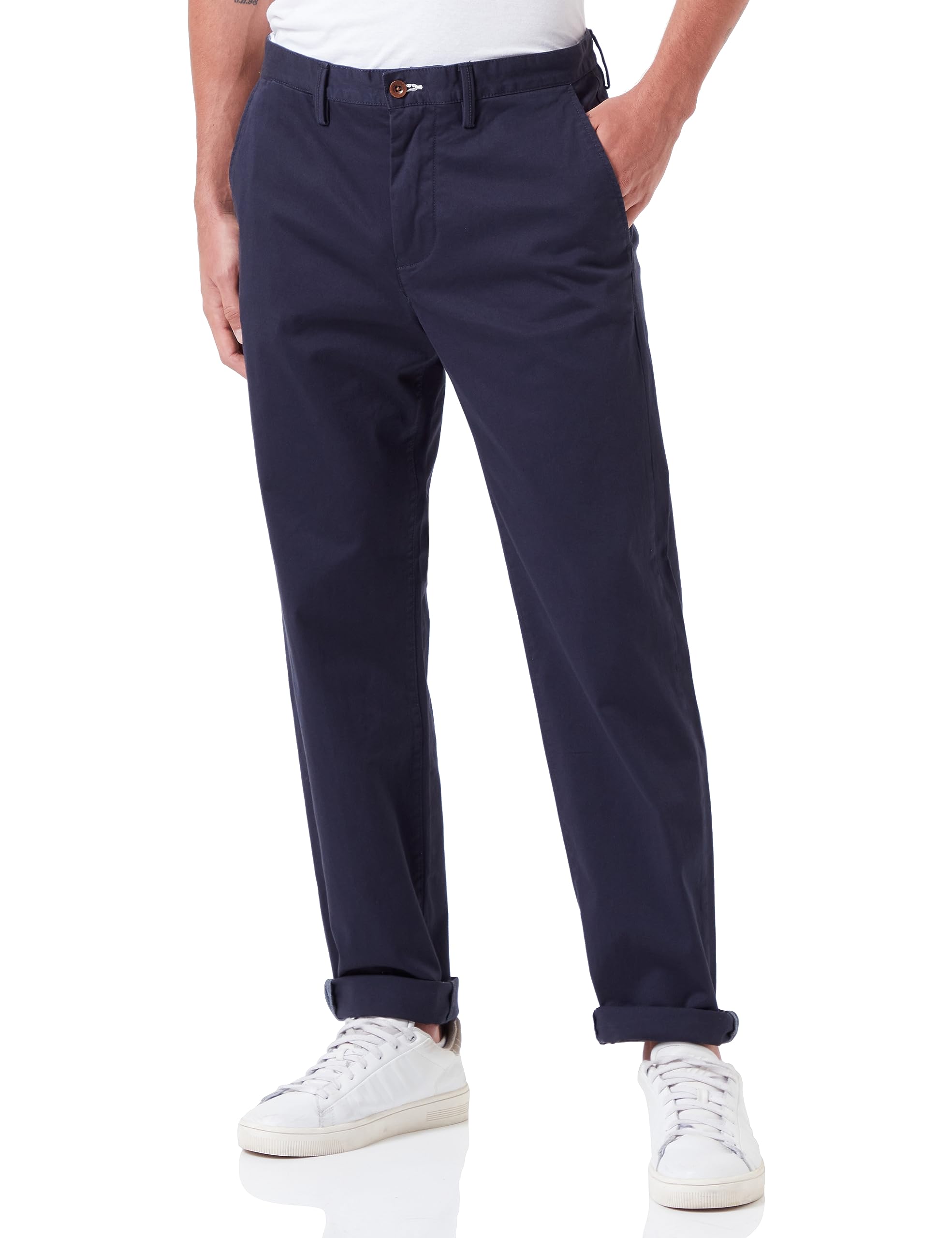 GANT Men's Regular Twill Chinos Classic Trousers, Navy, 30 W/32 L