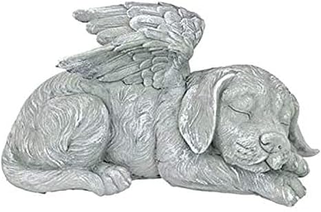 Amazon Co Jp エンジェルペットスタチュー1 2pcsエンジェルズウィングレジンガーデンオーナメントの超かわいい眠っている犬 猫 B ペット用品