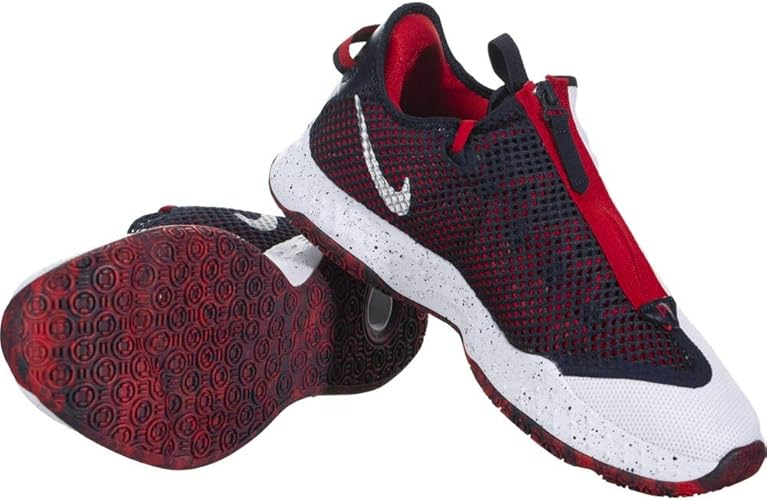 Nike Pg 4 - White/Obsidian-University red, Größe:7.5 