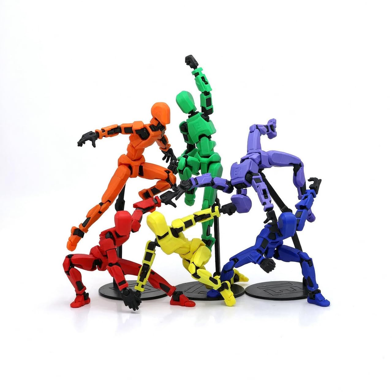 Dummy 13 Action Figure Robot – Fully Articulated Mini Hero Toy for Kids & Adults | Blox Style Stickman Robot Figure | Compatible with Roblox, Transformers, Power Rangers, and More (Green)-image-20