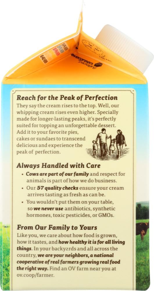 Organic Valley Ultra Pasteurized Heavy Whipping Cream 16 Ounce - 12 per case — view 2