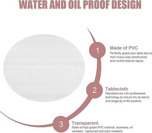 Miniatura 8 de BESPORTBLE 10pcs Thickened Round Plastic Tablecloth Disposable Table Cover for Banquet Restaurant Supplies Table Protector White