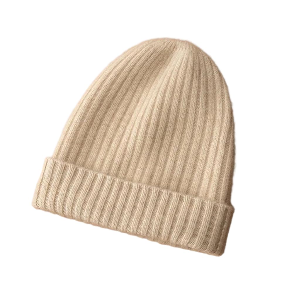 Bonnet en cachemire tricoté pour femme doux et chaud au tombé délicat style crochet