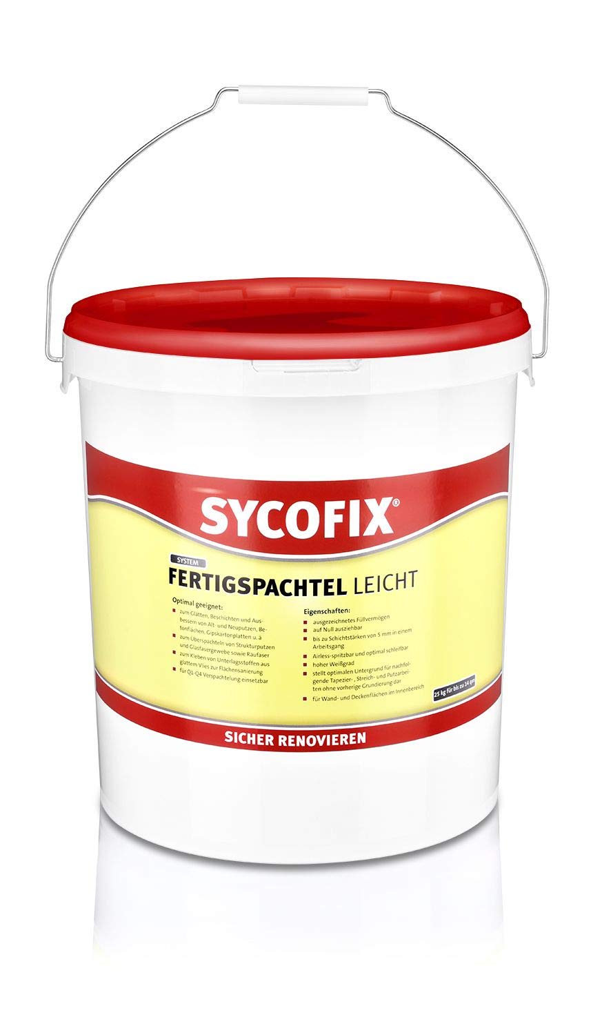 System Fertigspachtel leicht (25 kg), Weiß, gebrauchsfertige Spachtelmasse, für Innen, leicht aufzutragen, Ausbessern und Glätten, Fertigspachtel, Fugenspachtel, Super Finish Spachtel