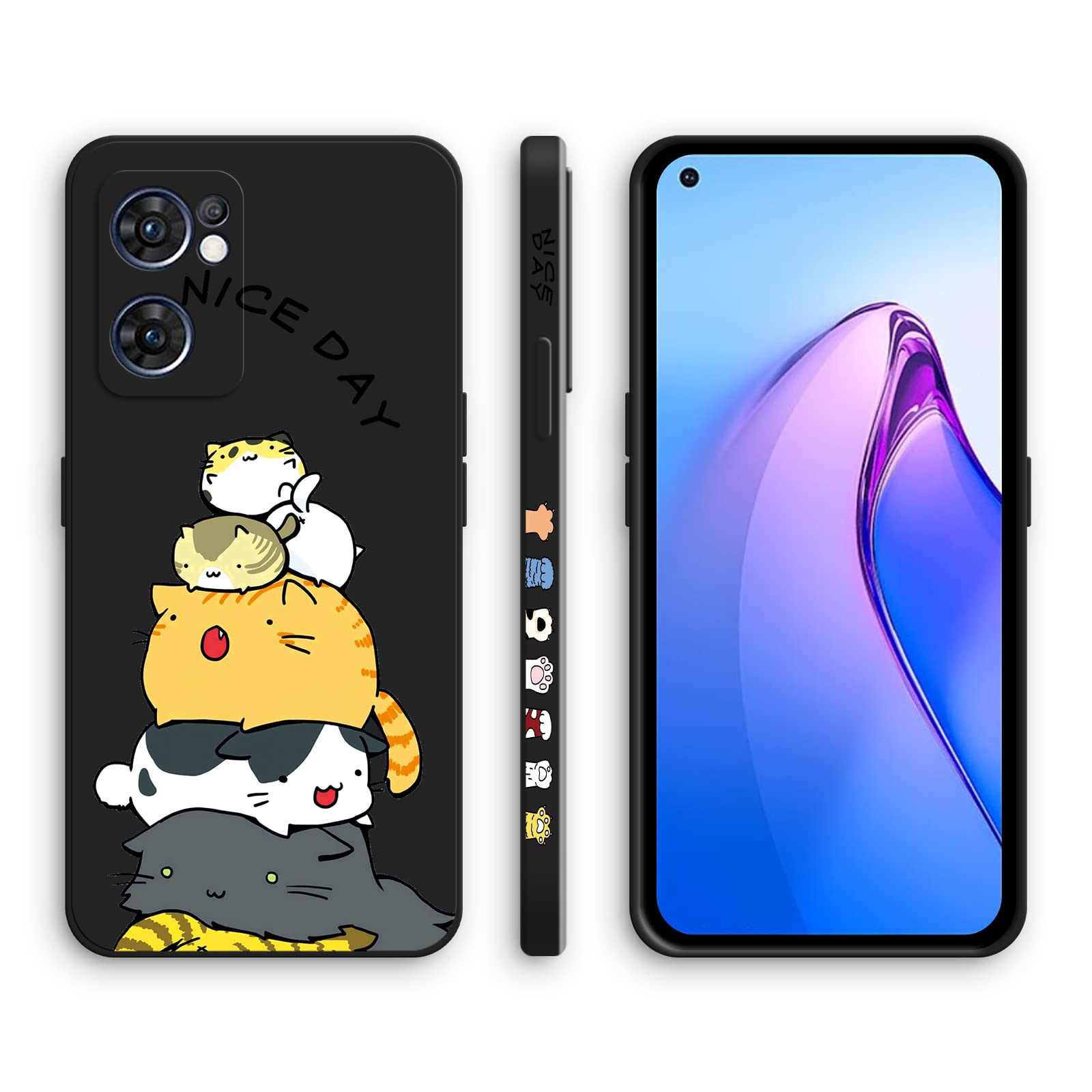 Custodia Silicone Per OPPO Find X5 Lite / Reno 7 5G: Trasparente Antiurto Con Motivi Carini, Ultra-Sottile, Per Ragazze