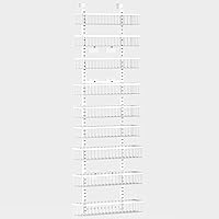 Vista 3 de Moforoco 9-Tier White Over The Door Pantry Organizer, Pantry Organization and Storage, Black Hanging Basket Wall Spice Rack Seasoning Shelves, Home