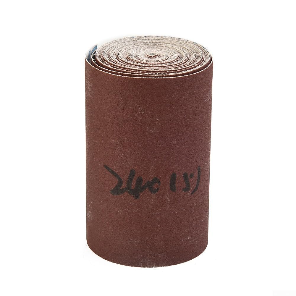 Rotolo di tela smeriglio di alta qualità, lunghezza 5 metri, grana 80600, perfetto per sagomati (240#)