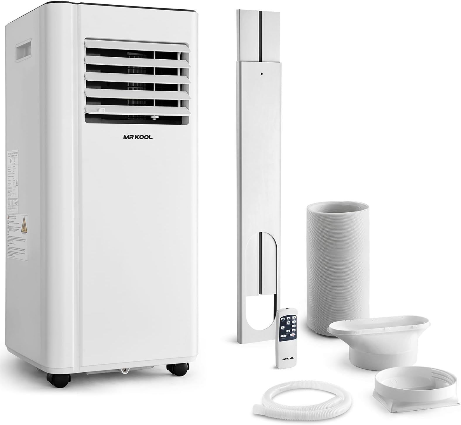 Portable Air Conditioner Unit 9000 BTU 4-in-1 Dehumidifier Ventilation Conditioning Cooling Fan with 2 Speeds with Digital Display & Remote Control Window Kit 24 Hour Timer for Room Up to 269sq.ft