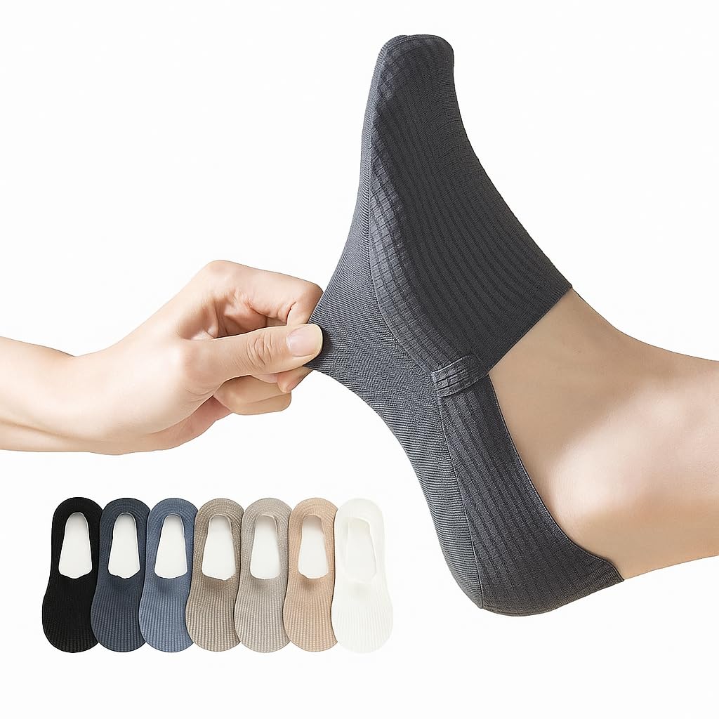 Men's Socks Comfortable Dotted Cotton Material Ankle Length Anti-Solid Skid Ultra Low Cut Non Socks Free Size (multicolour)-image-28