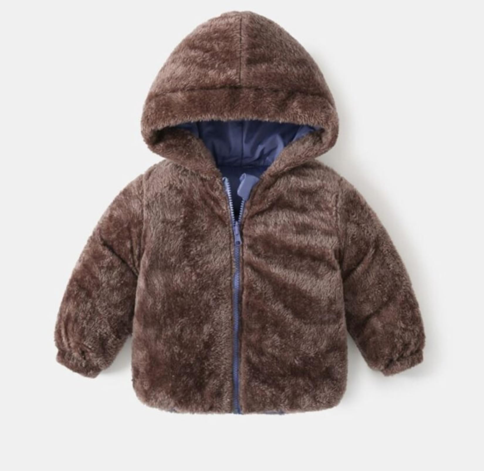 Tricycle Clothing Kids Boys & Girls Unisex Warm Full Sleeves Reversible Quilted Furr Jacket With Hood (4-5 Year, Green) 2