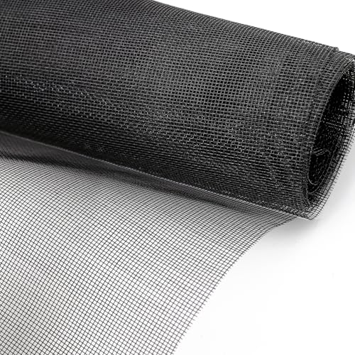 Malla Mosquitera, 120 x 250 CM Reemplazo de Mosquiteras Ventanas, Rollo Mosquitera, Mosquitera Fibra de Vidrio, Anti-Mosquitos, Apto para Puertas y Ventanas en Cocinas, Salones, Dormitorios (Negro)