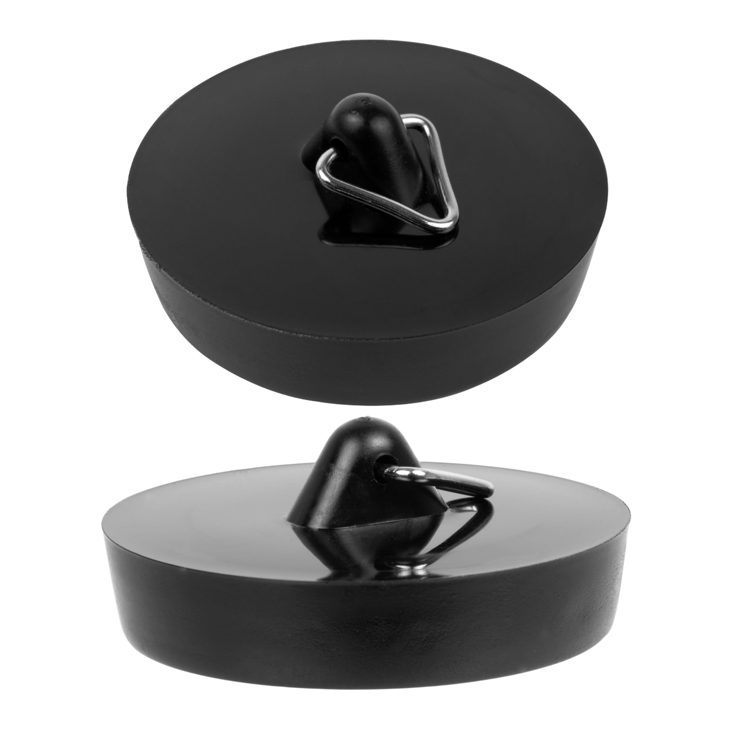 Your Day Mate Ø 44 - 42 Mm, V2, 2 Pcs Universal Sink Plug, Kitchen Sink Plug For 1-3/4" Drains, Ø 45.5 To 42.5 Mm, 2 Pack, Pvc, Black, Kitchen Plug, Laundry Sink, Garbage Disposals Cover, Slop Sink Plug, Kitchen Sink Stopper, Drain Plug