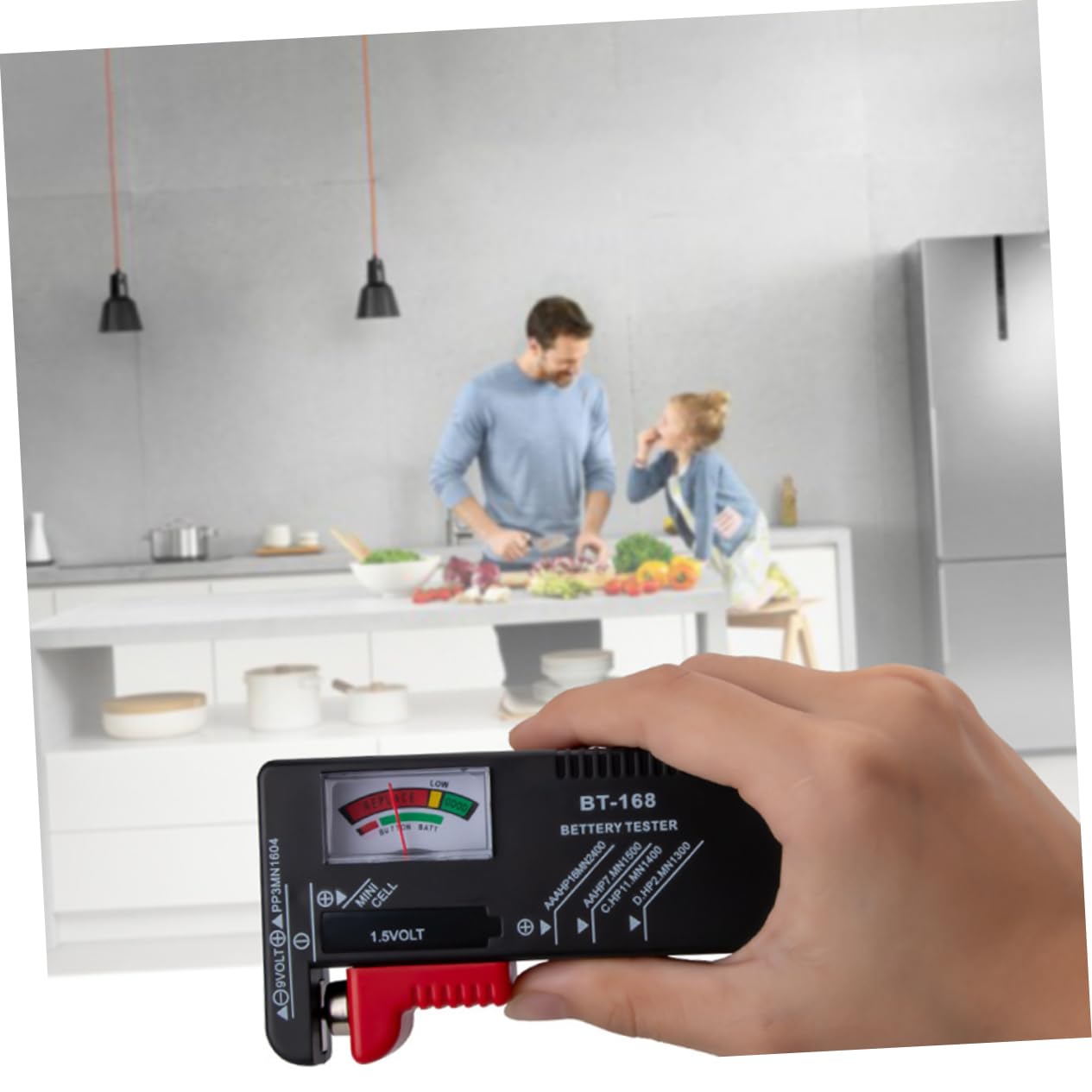 Hemobllo 2 Sets Batterietester-kit Aa Aaa 9 V Tragbarer Volt-checker Lcd Für Batteriekapazitätstest Digitaler Batterie-checker Für 1 5 V 9 V Wiederaufladbare Batterien 4 Stück * 2