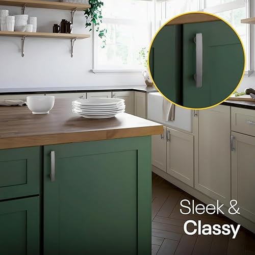 Miniatura 5 de Manijas de cocina para gabinetes, 3 pulgadas de agujero a agujero, 5 pulgadas de largo, 10 piezas de aleación de zinc, manijas curvadas para