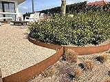 Wovar Rasenkante Cortenstahl 40 x 106 cm Flexibel - Pro Stück- Beeteinfassung Cortenstahl - Beetumrandung - Beetbegrenzung - Rasenkante Metall