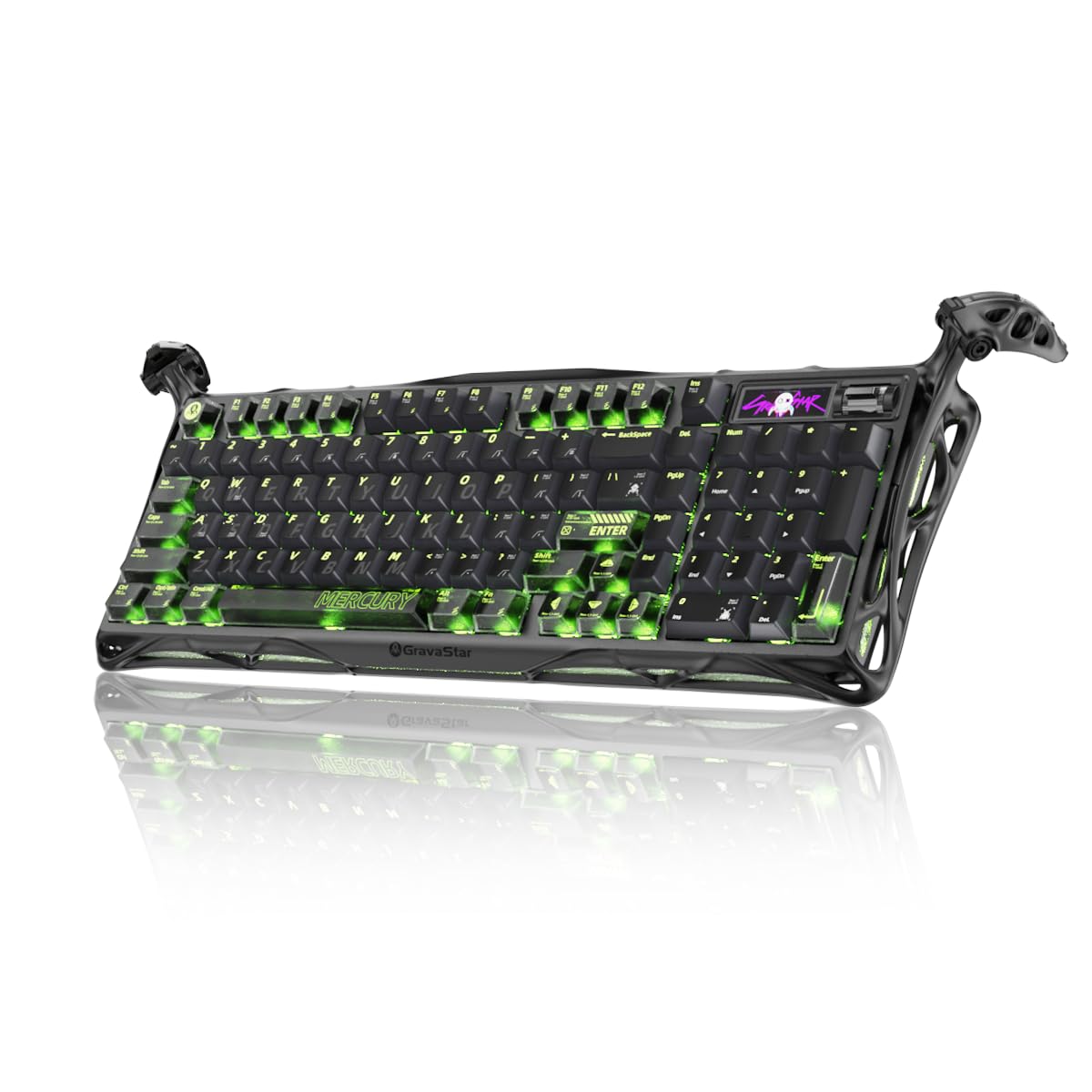 GravaStar Teclado mecánico para juegos K98 Pro 8K, diseño del 98%, negro