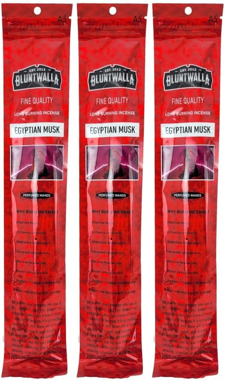 Miniatura 8 de Bluntwalla Incienso de alta calidad de 11 pulgadas, 3 paquetes, 10 varillas cada uno, elige tu aroma (vainilla y naranja)