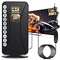 2025 TV Antenna, 999+ Mile Long Range TV Antenna for Smart TVs and All Older TVs, Indoor Outdoor Clear Digital Antenna with 4K 1080p Support - Coaxial 33FT Cable and Amplifier