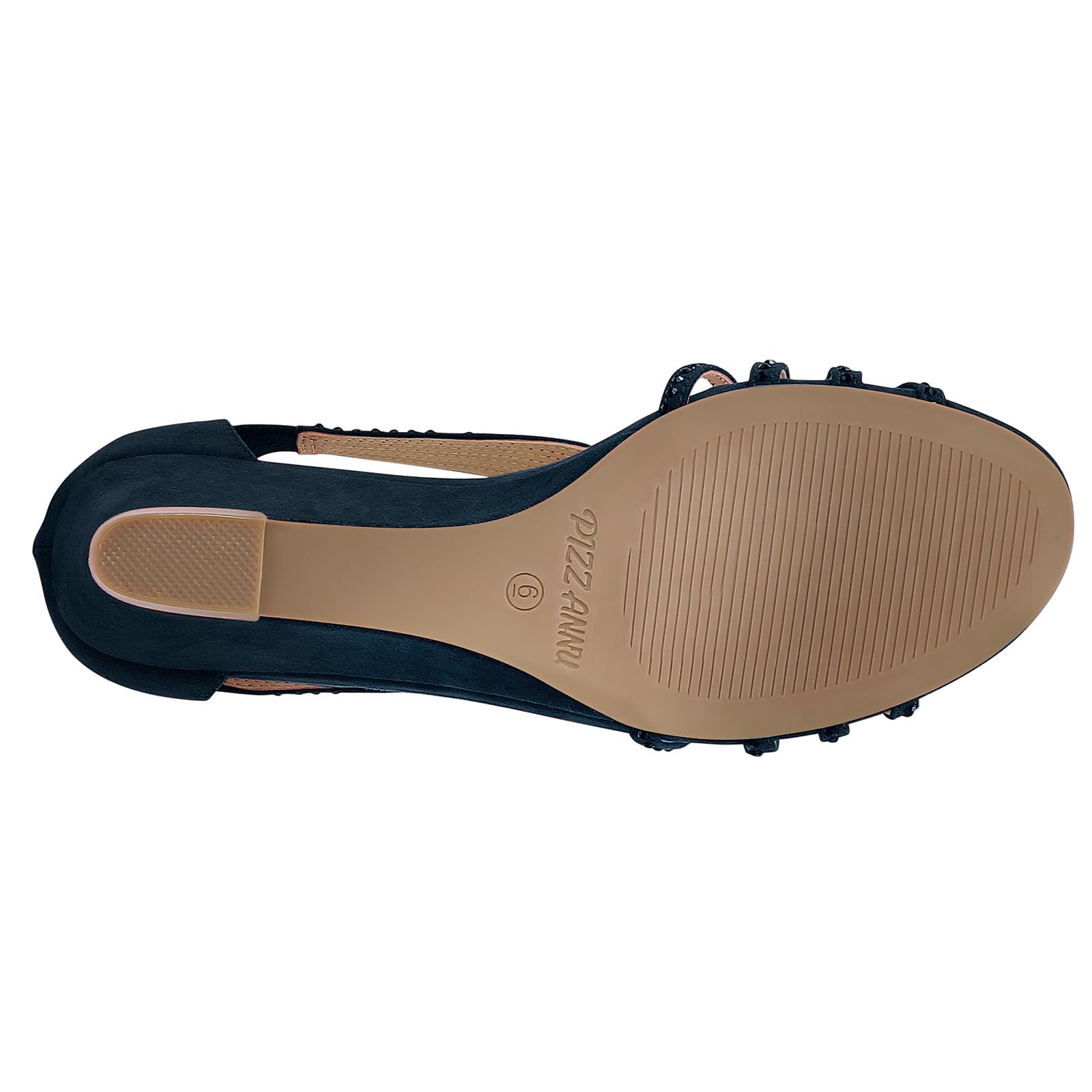 PIZZ ANNU Sandales Femme Été Compensées à Plateforme Escarpins Strass Sandale à Talon Compensé Mode Confort pour Soirée Mariage Chaussure