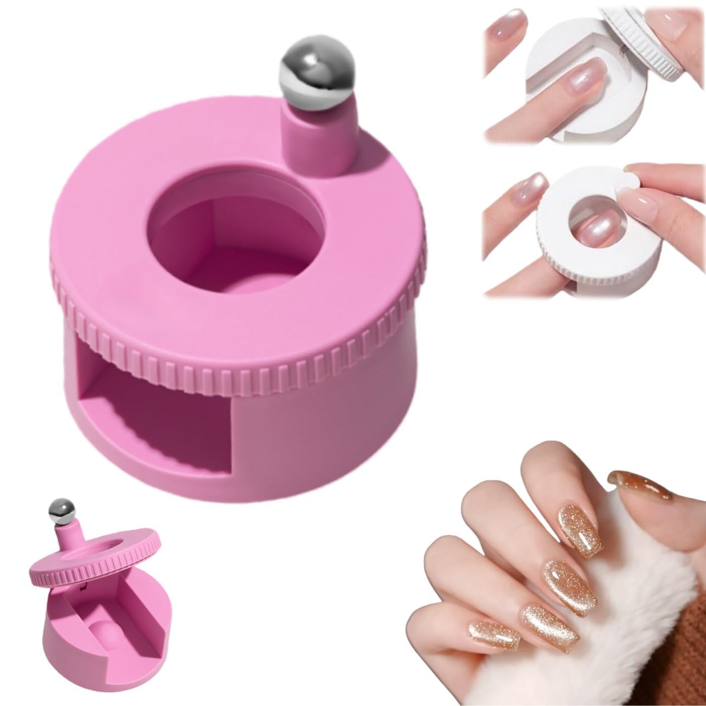 Rotating Cat Eye Magnet, Automatic Glass Bead Suction Of Cat Eye Nail, Beginner Friendly Nail Tool, Uniform Magnetic Force and Excellent Light Absorption, Creating Wide Cat Eye Effect-image-15