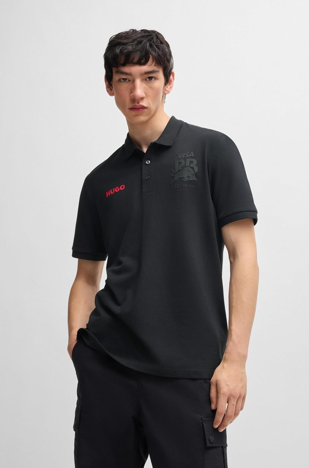Hugo Men's F1 2024 Racing Bull Team Logo Polo Tshirt