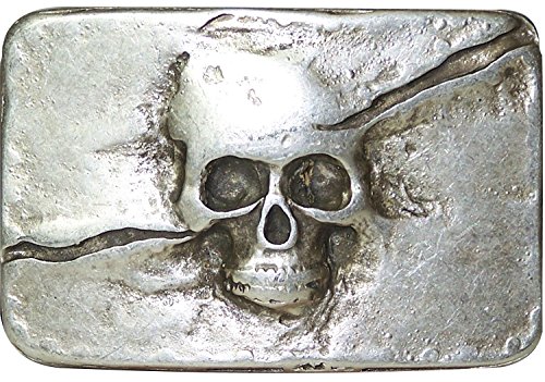Fronhofer Antique Silver Plaque Buckle with Skull for 1.5'' / 4 cm Belts 18055, Color:Silver color, One Size Accessoires (plus Zalando):One Size