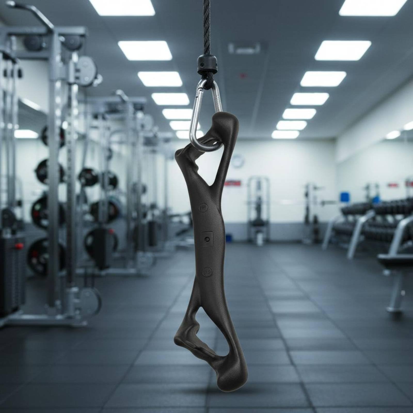 predolo Agarre de Doble Ergonómico Asa de Tracción Cerrada Antideslizante Mango Doble Agarre para Aficionados Al Entrenamiento