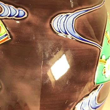 Ｍ８６　皆具　『平安　中村翠嵐造』『紫交趾』『扇面流し文』　共箱　茶道具 M86 皆具 『平安 中村翠嵐造』『紫交趾』『扇面流し文』 共箱