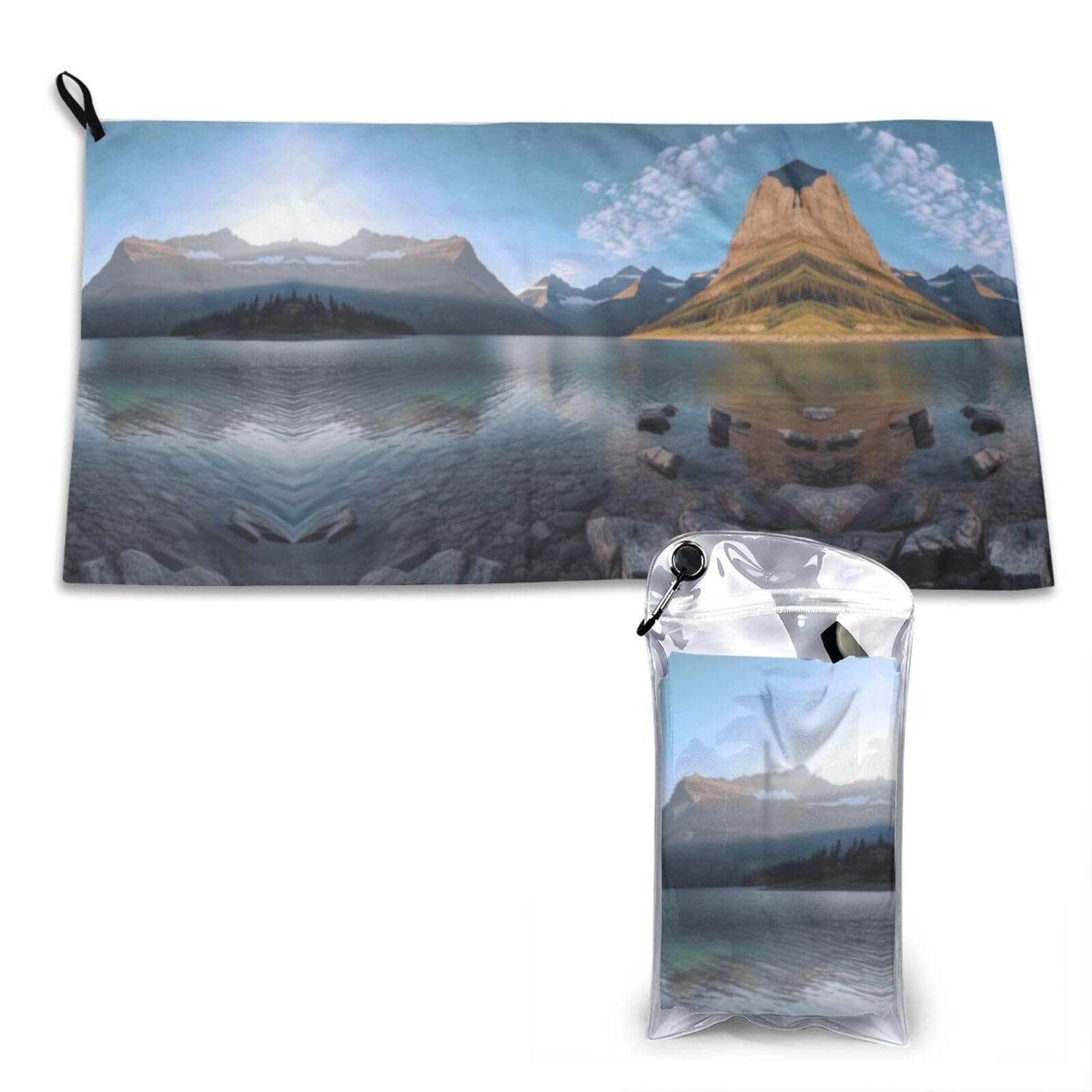 WXWJSHMGC Glacier National Park Print Cooling Towel, Gym Towel,Cooling Towels For Neck, Soft Breathable Travel Cool Towel,Sports Towels For Gym,Camping