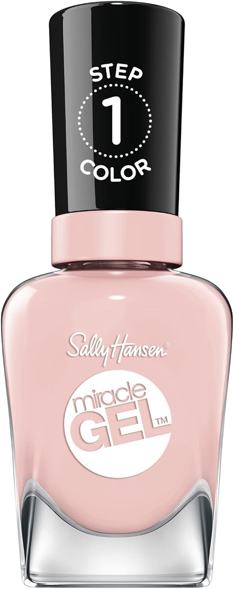 Esmalte de uñas Miracle Gel de calidad de salón | Fórmula tipo gel, sistema de dos pasos, no necesita luz ultravioleta, larga duración | Semiopaco | 248 Una vez gasa por vez | Esmalte de uñas rosa neutro claro
