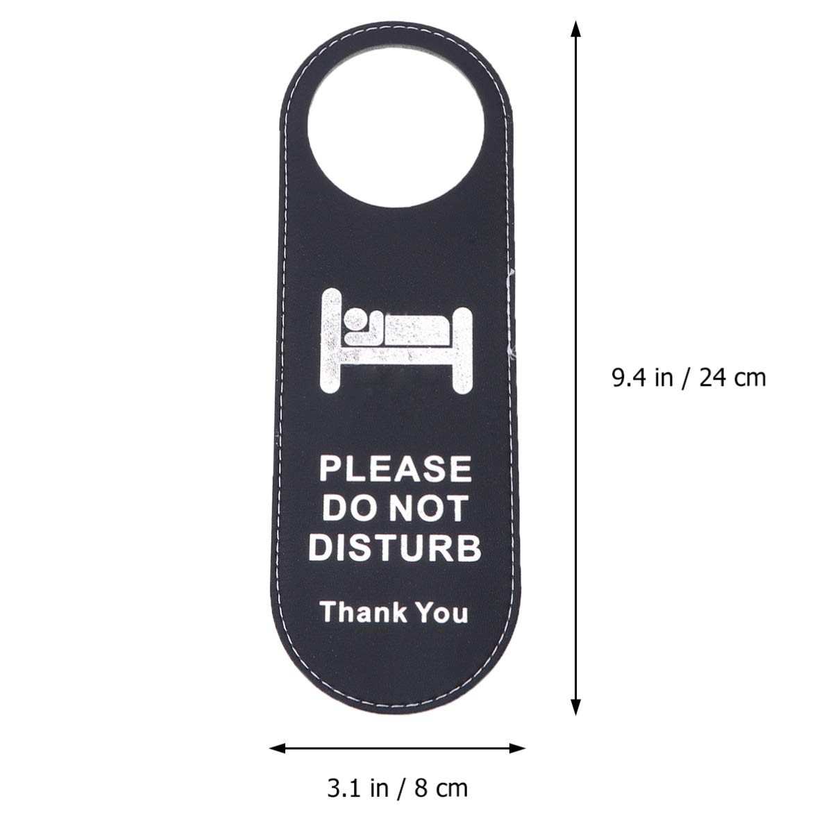 STOBOK Do Not Disturb Door Hanger Sign Please Make Up Room Leather Double-Sided Leather Door Knob Tag Cleaning Sign for Office Hotel Home Clinic Supplies - Image 2
