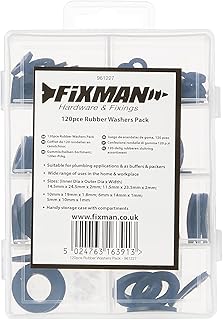Fixman 961227 Coffret de Rondelles en Caoutchouc 120 pièces