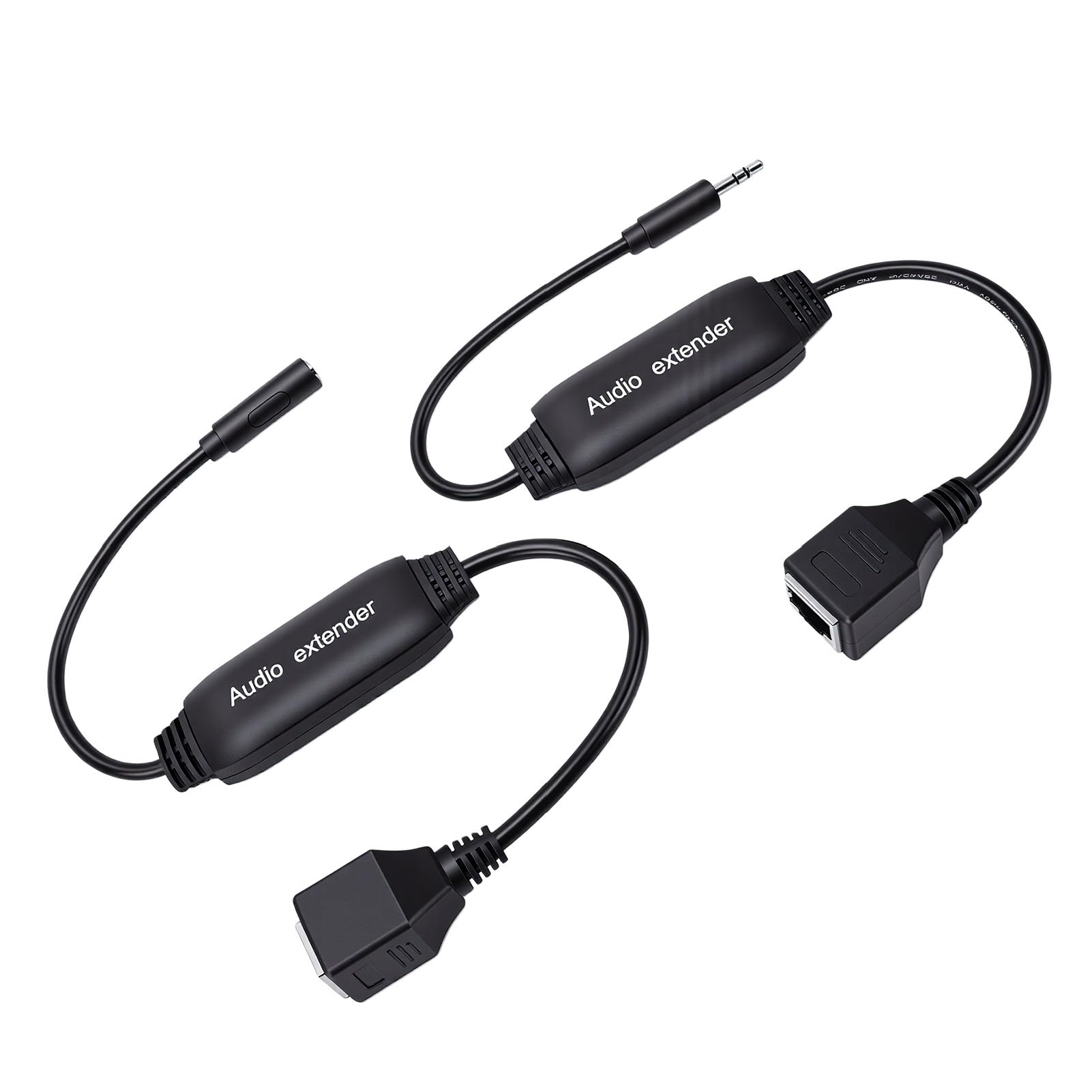 Extensor de sonido 3,5 mm a RJ45 cable de 328 pies para transmisión a larga distancia 7