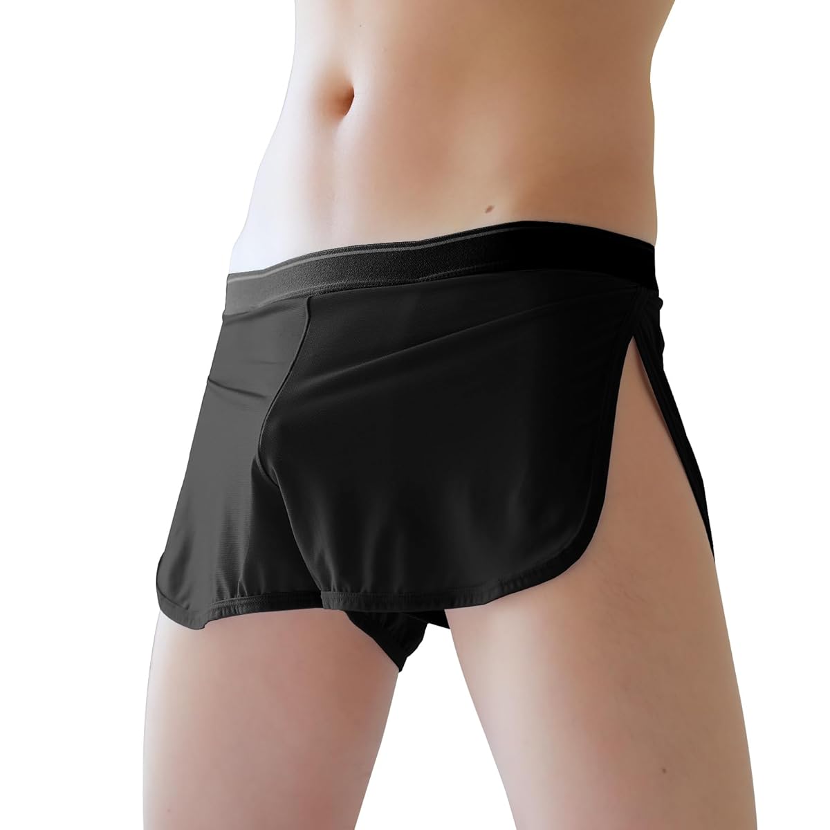 [Amy Coulee] メンズ 下着 セクシー マイクロメッシュ 男性用セクシーランジェリー サイドスリット 通気性 ジョックストラップ メンズ tバック 速乾