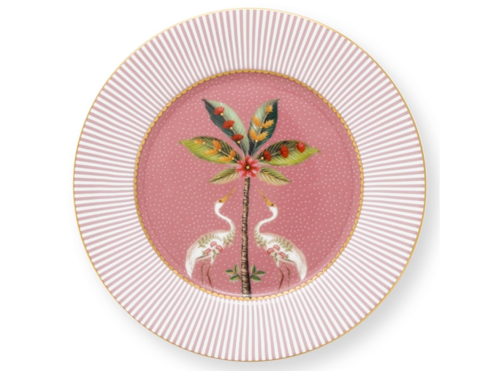 Pip Studio La Majorelle Brotteller pink mit Palme 17 cm