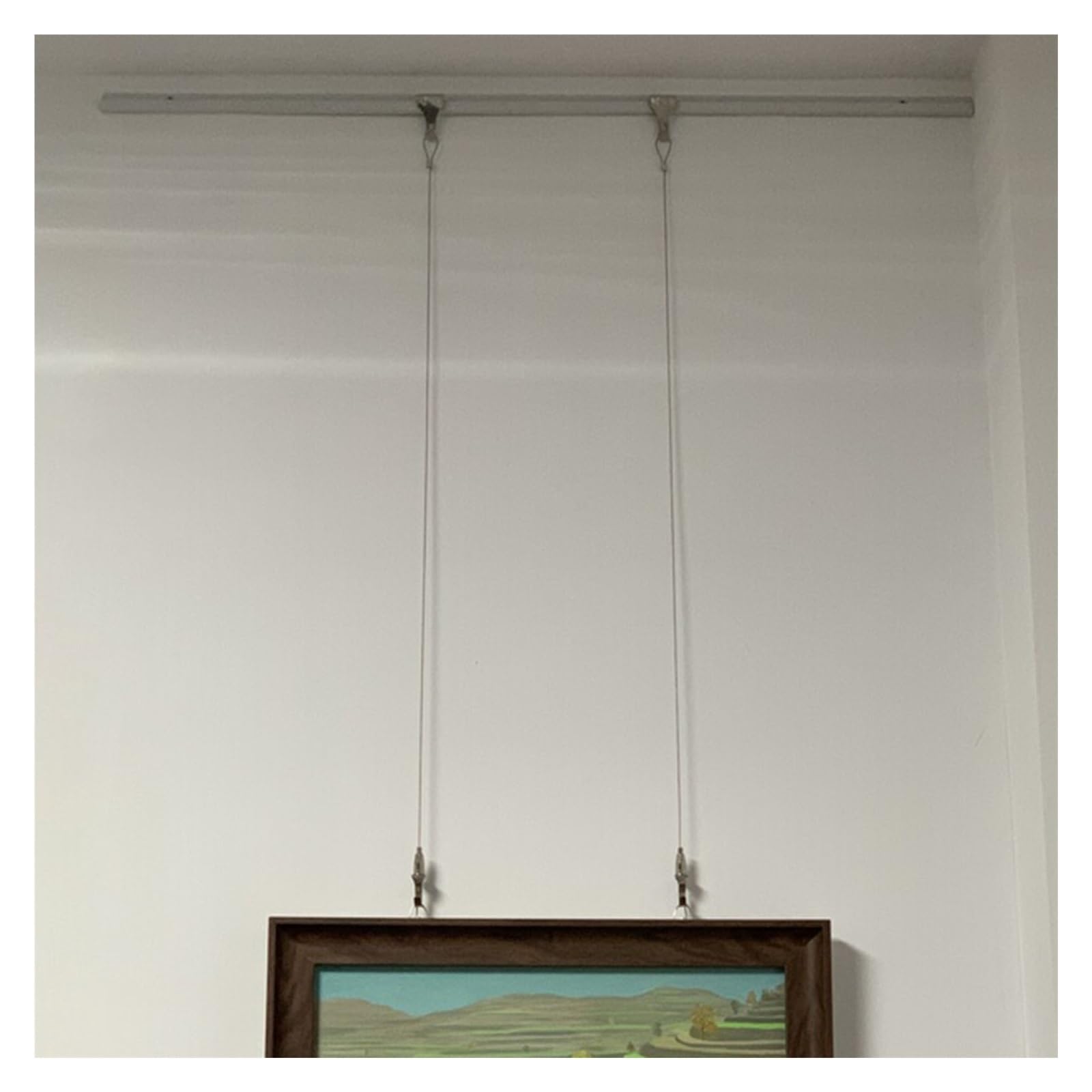 Soporte para colgar fotos y obras de arte con cable de acero ajustable para pared