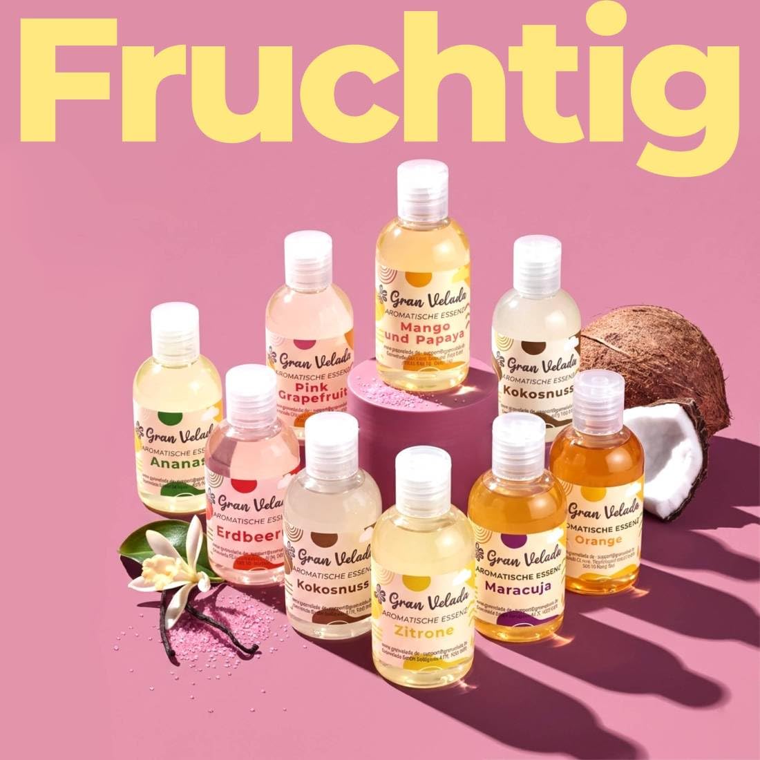 Gran Velada - Duftöl Mandarinene Essence 1000 ml | Aromatisches Zitrusöl für Seifen, Kerzen und Diffuser, Intensiver Fruchtduft, DIY Parfüm Herstellung, Hochkonzentriertes Duftöl für Zuhause