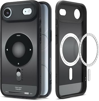 Spigen iPhone Air ile Uyumlu MagSafe Kılıf Ultra Hybrid Mag Fit Classic Sararmaya Dayanıklı Siyah Şeffaf Kapak - ACS10061 (Spigen TR Garantili)