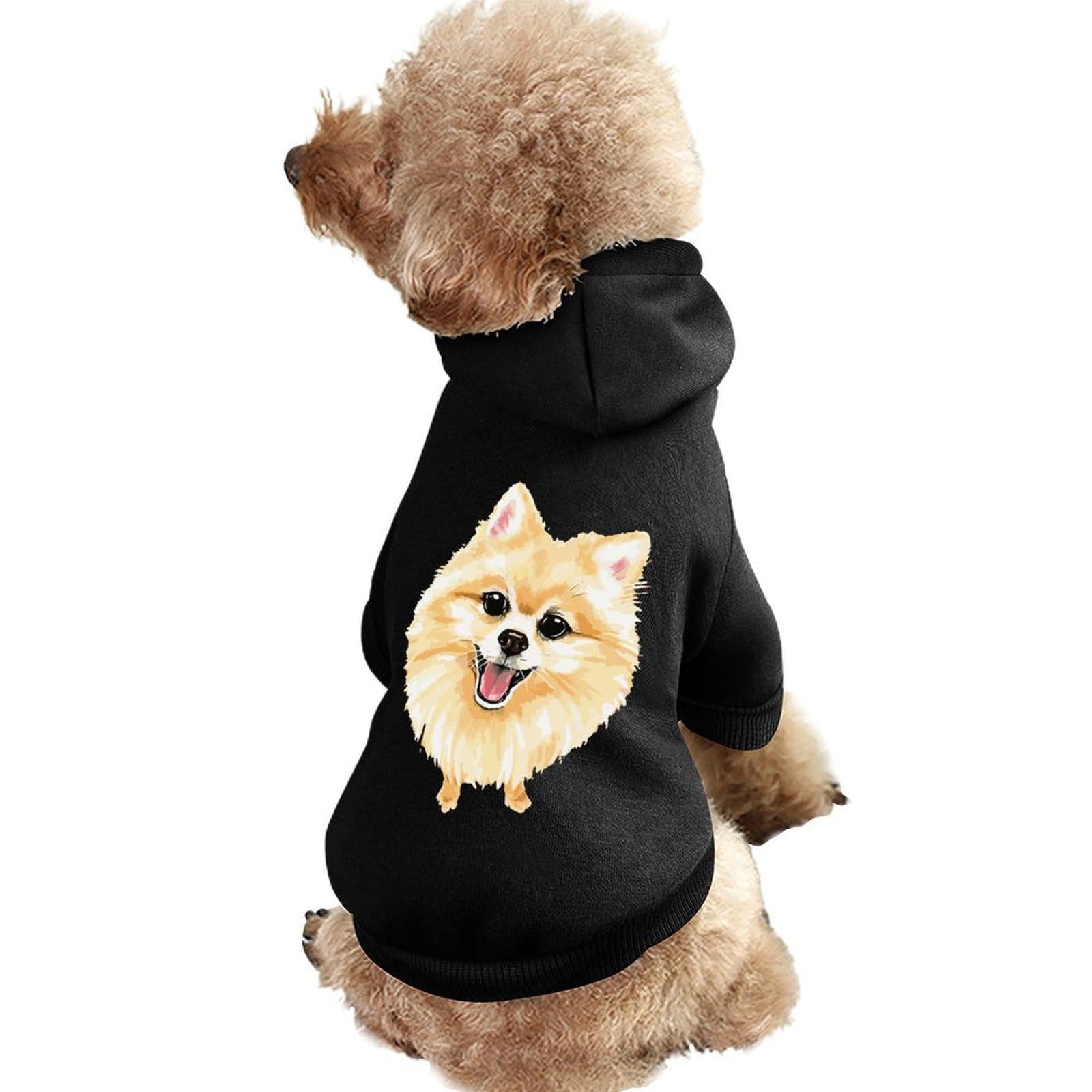 Amazon.co.jp: ペット服 ポメラニアン 犬柄 犬服 猫服 パーカー フード