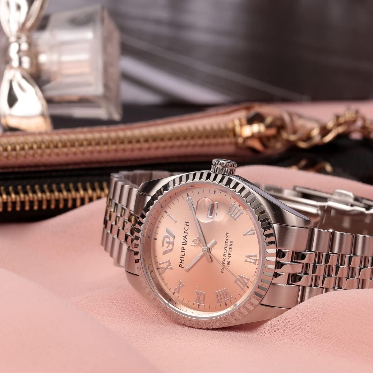 Philip Watch CARIBE Orologio Donna Tempo e data in Acciaio - R8253597578 Philip Watch CARIBE Orologio Donna Tempo e data in Acciaio - R8253597578