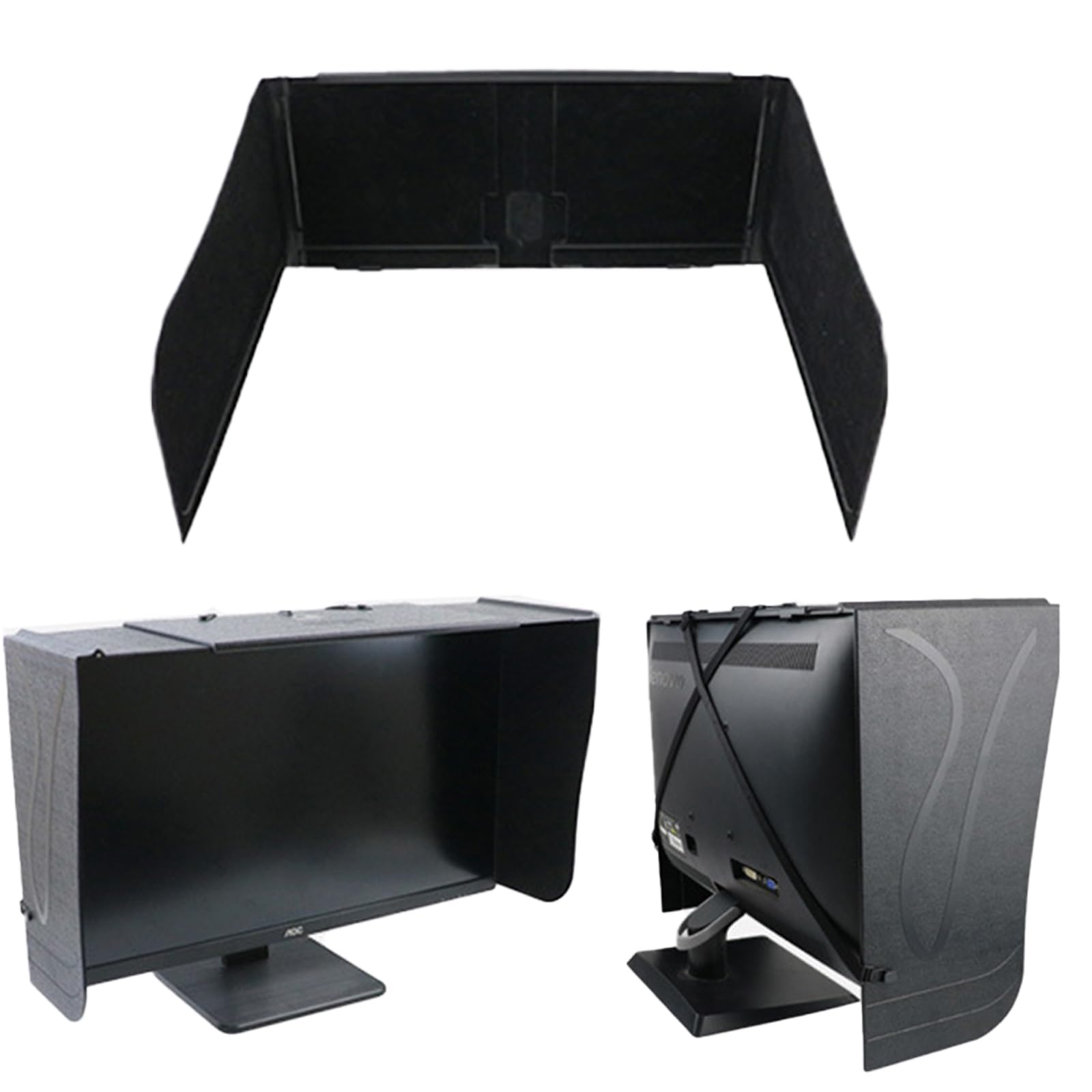 Parasol para Monitor De Computadora, 27 Pulgadas Parasol Plegable Antirreflejo 41 A 71 Cm Ajustable ProteccióN contra Luz Difusa Y Miradas Indiscretas