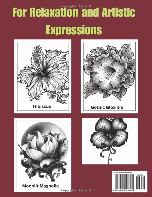 Miniatura 2 de Shadows and Petals A Gothic Garden Coloring Book for Adults For Relaxation and Artistic Expressions