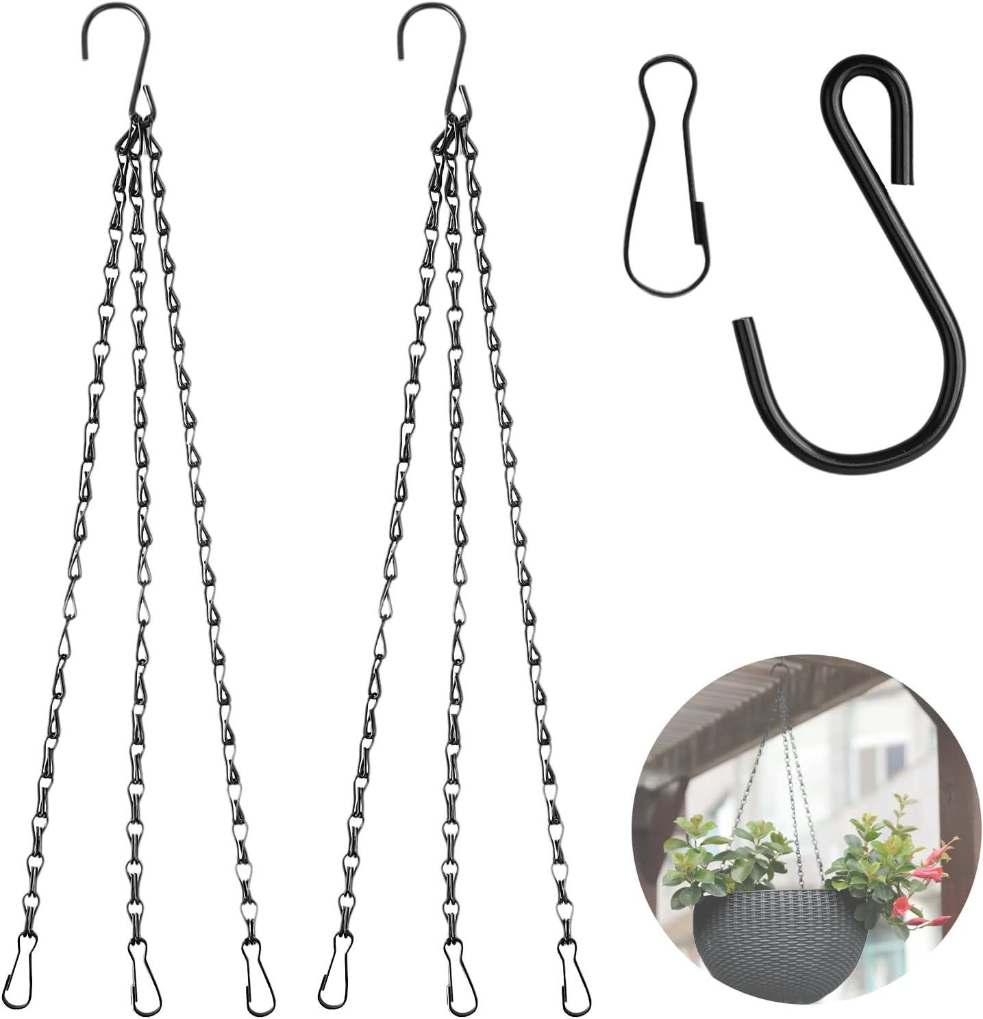 2PCS Hanging Basket Hangers & Chain for Hanging Plants