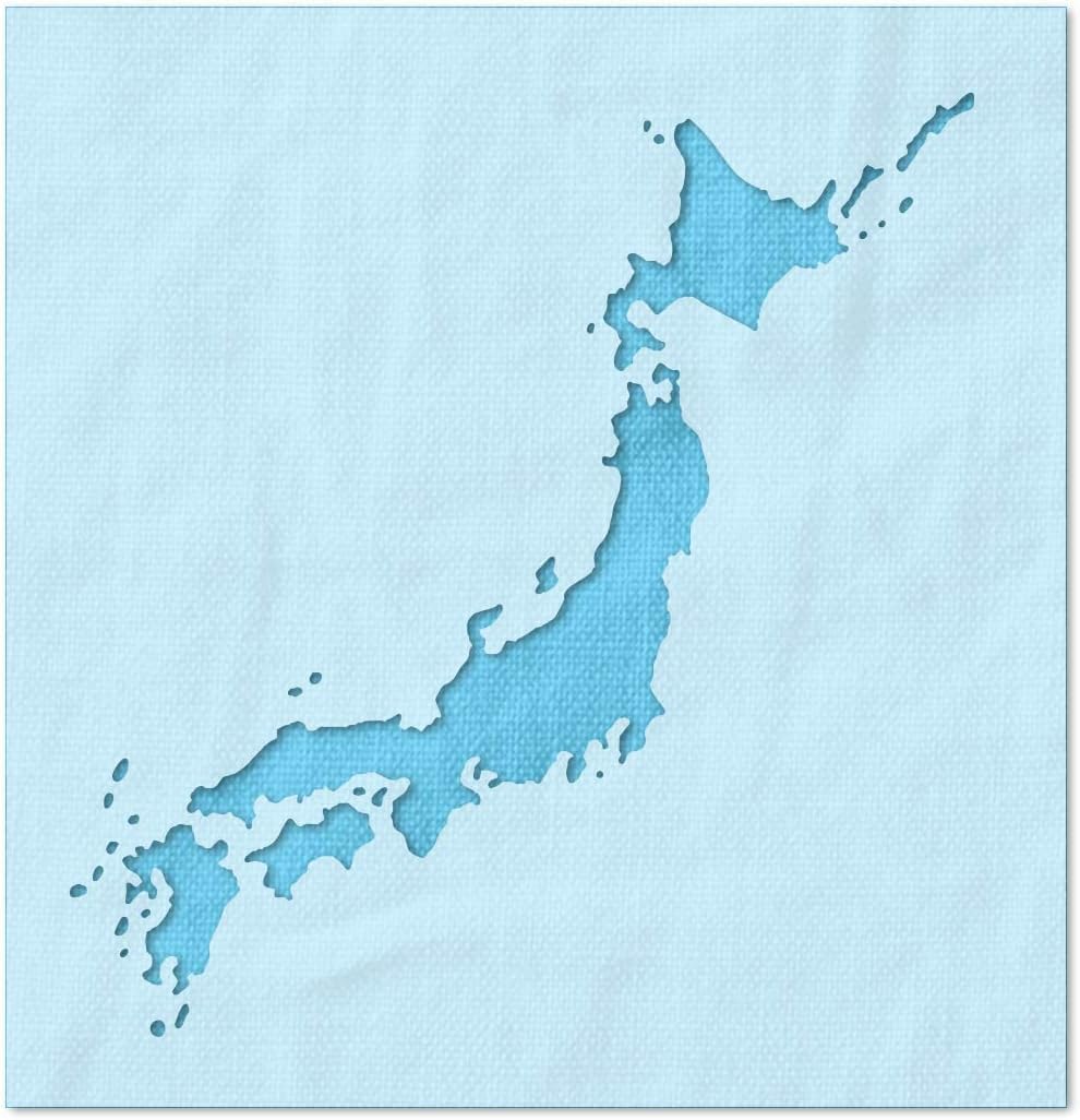 Stencil Stop Japan Outline Stencil - Reusable for DIY Projects, Painting, Drawing, Crafts - 14 Mil Mylar Plastic (17.25 x 18 inches)