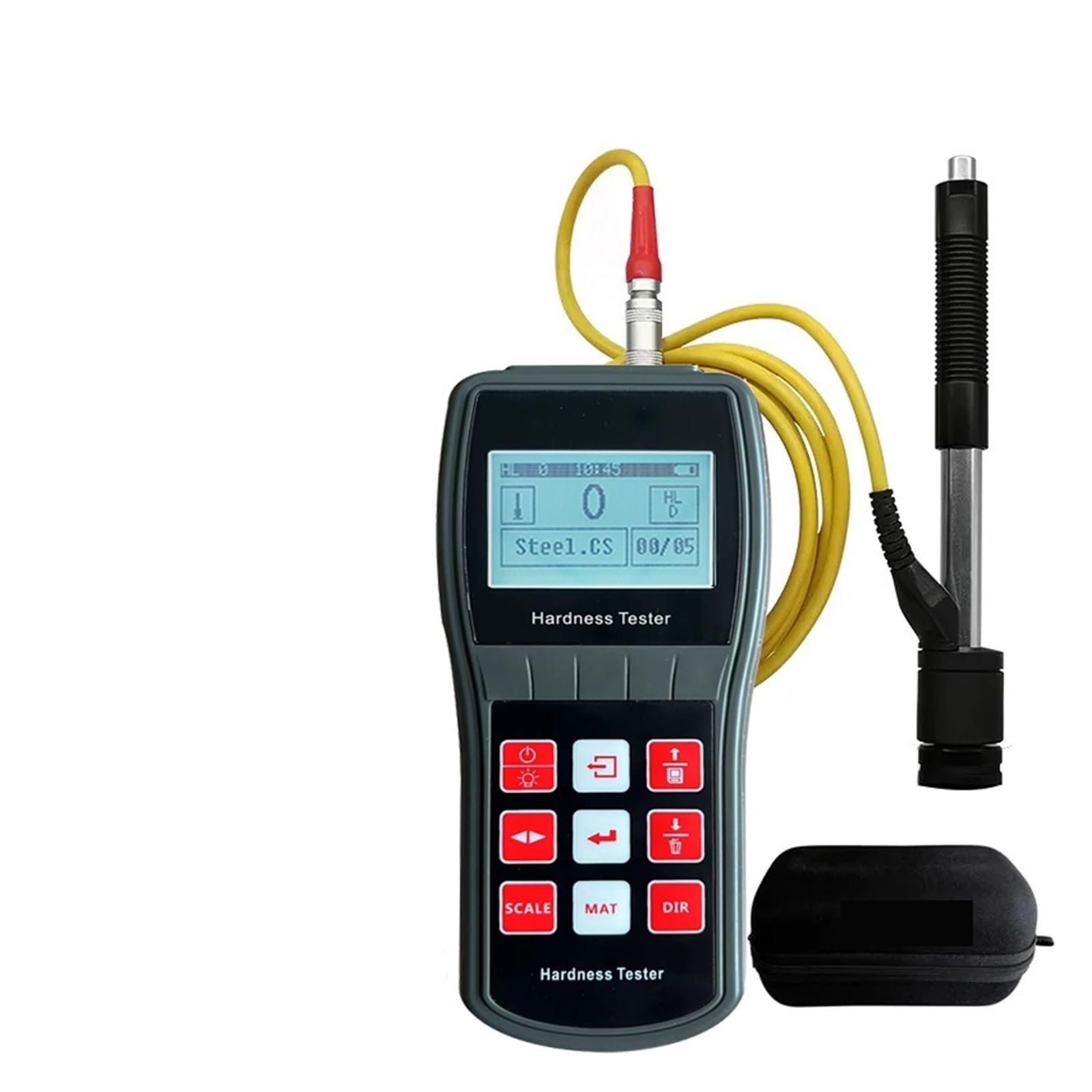 Hardness Tester, High-Precision Leeb Hardness Tester Meter 170 to 960 HLD Metals Durometer HL HB HRB HRC HV HS with Standard D Type Impact Device(Grey 2)