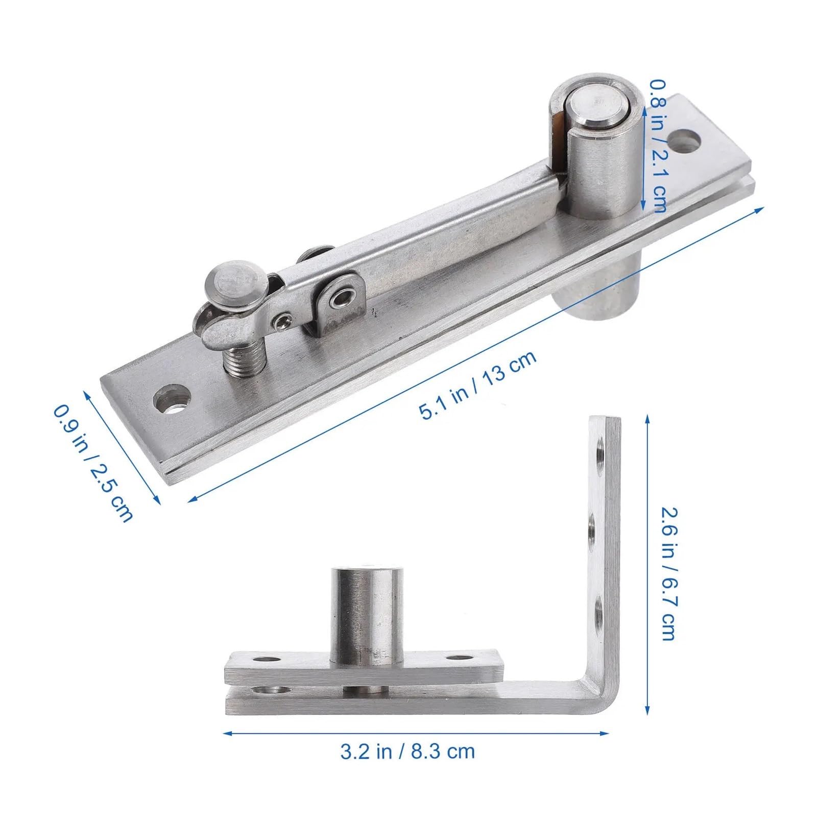 Bisagra de puerta reversible con cierre automático Bisagra De Puerta Pivotante Acero Inoxidable Cepillada Oculta