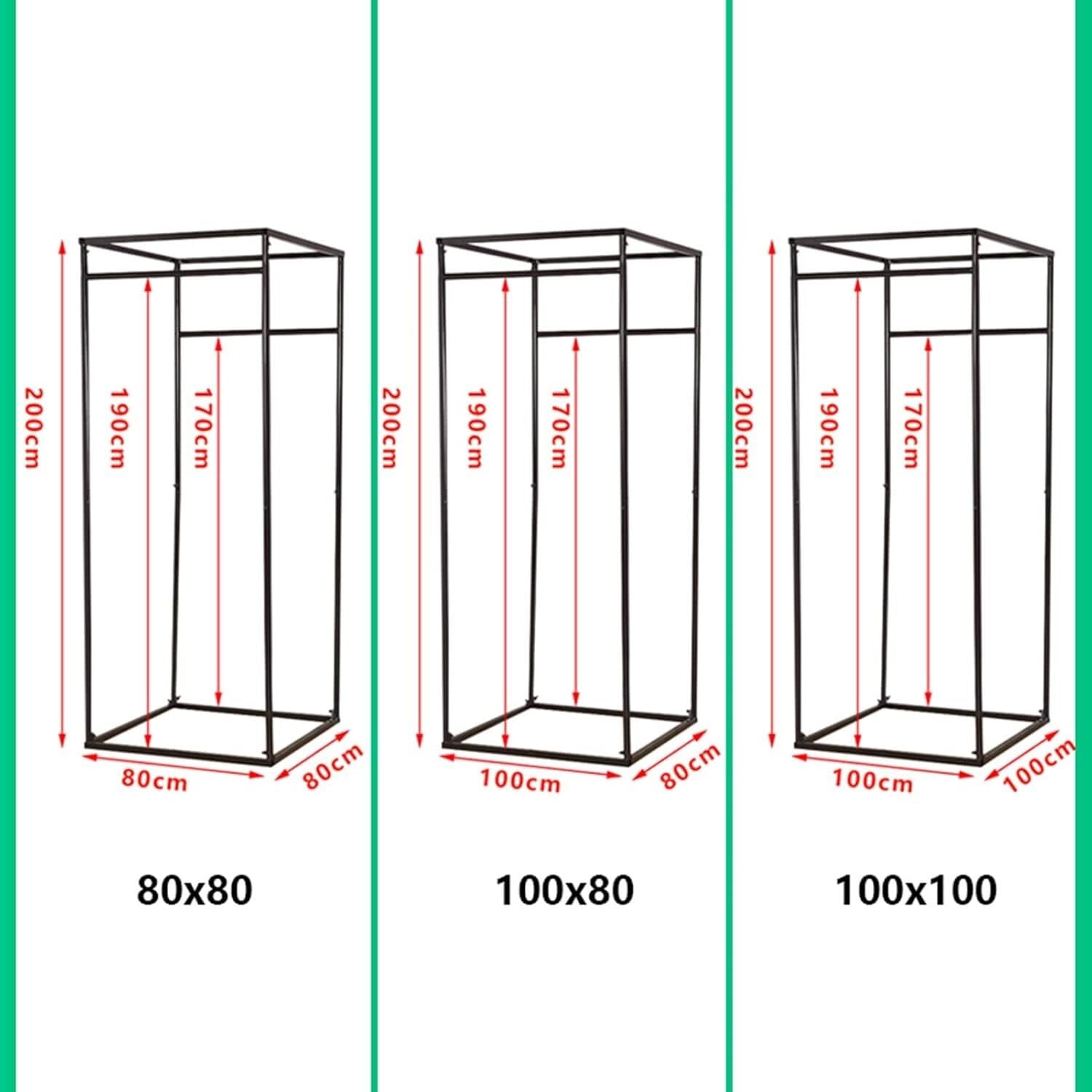Cloison d'intimité for Salle d'essayage en Curry foncé, avec Kit de Rideaux, Crochets, Rangement sur Rail Mobile for Centre Commercial et Bureau(100 * 100 * 200cm)