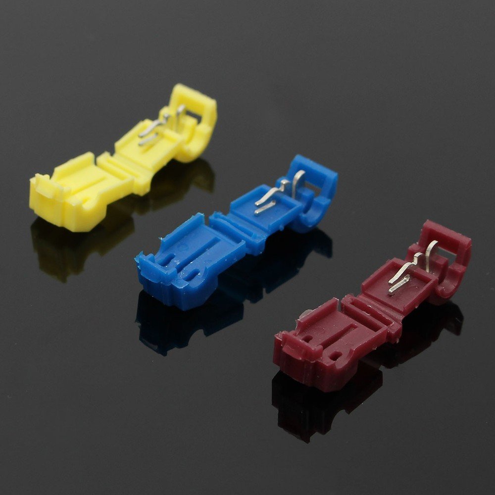 T Shape Wire Connectors Quick Splice Crimp Terminals Lock Electrical Car 22-10AWG 0.5mm-6mm2 Wiring Connector Kit(240PCS with Box)