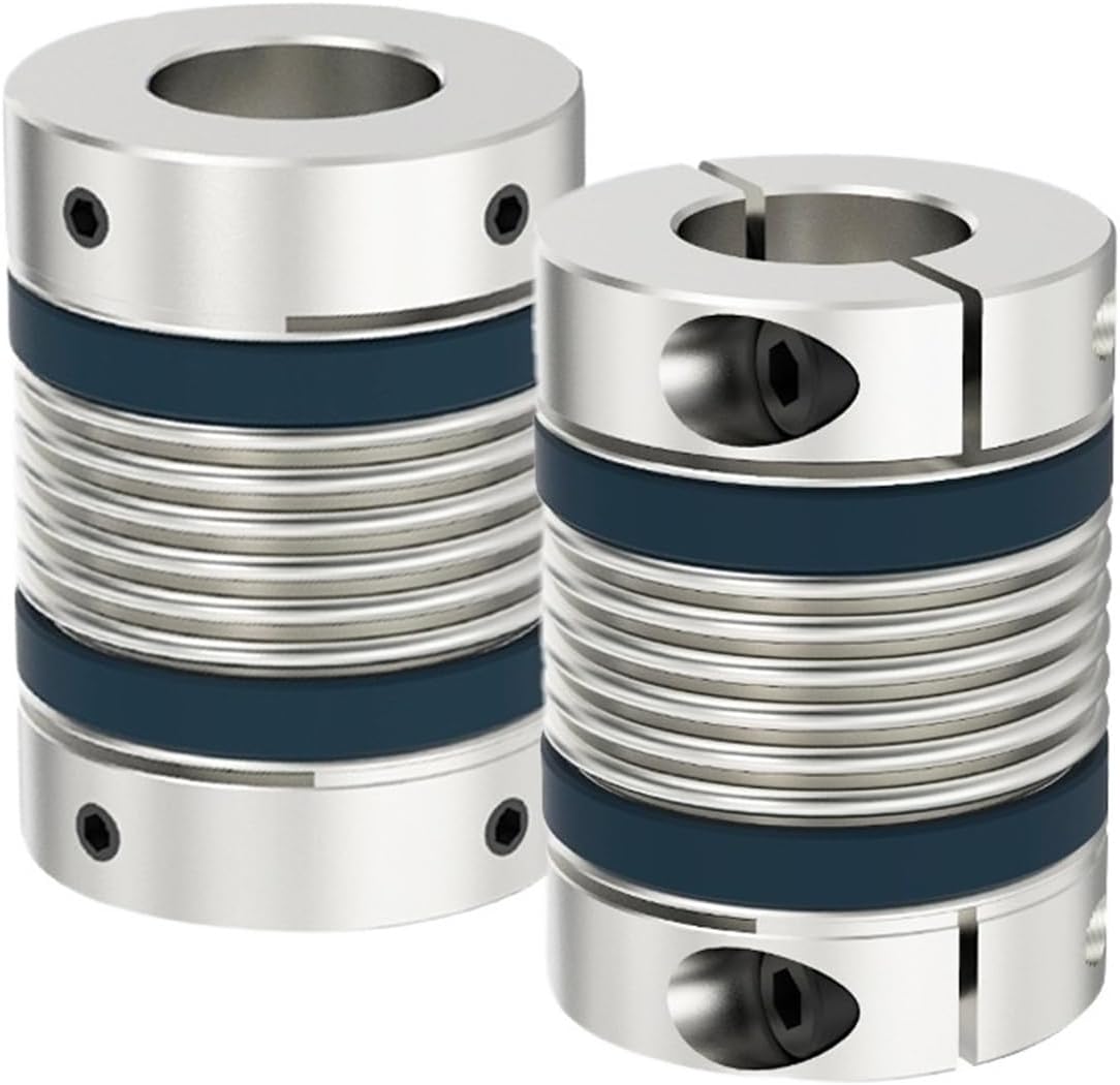 Shaft Coupling LB D20L30/34 Bellows Flexible Motor Coupler Aluminium High Elasticity Universal Joint 3D Printer Cardan(LB-B-D20L34-5X10)