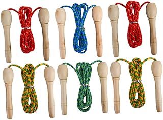 INOOMP Jumpropes Jump Rope 6pcs Exercise Jump Rope Fitness Jump Rope Kids Jumprope Kids Jump Rope Jump Rope Workout Wooden Outdoor Skipping Rope Wooden Handle Counter Child Training Rope